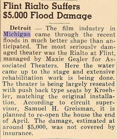 Savoy Theatre - April 47 Article From Jim Thompson